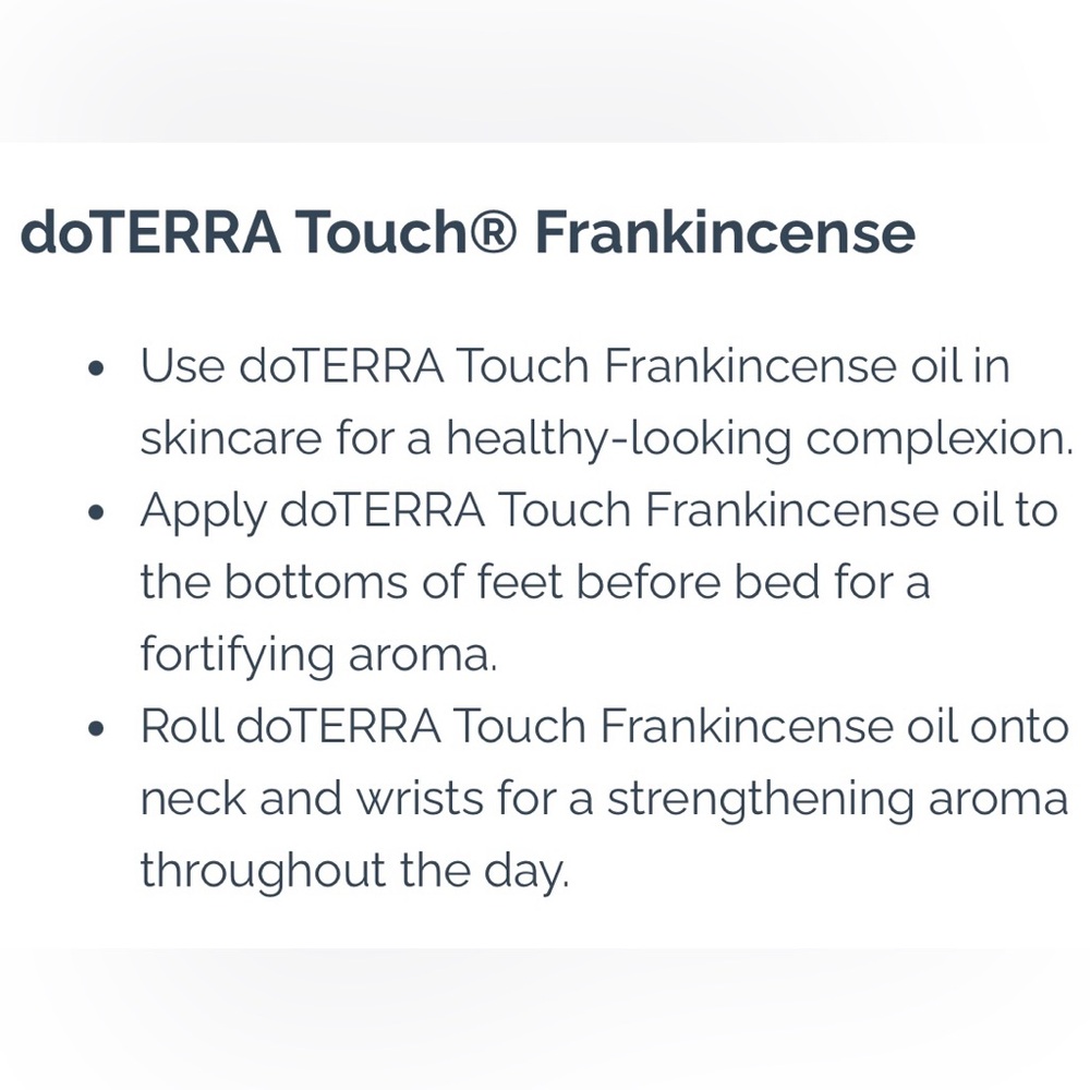 Frankincense Touch Essential Oil Blend, 4ml Roll On Bottle — doTERRA - Picture 15 of 16